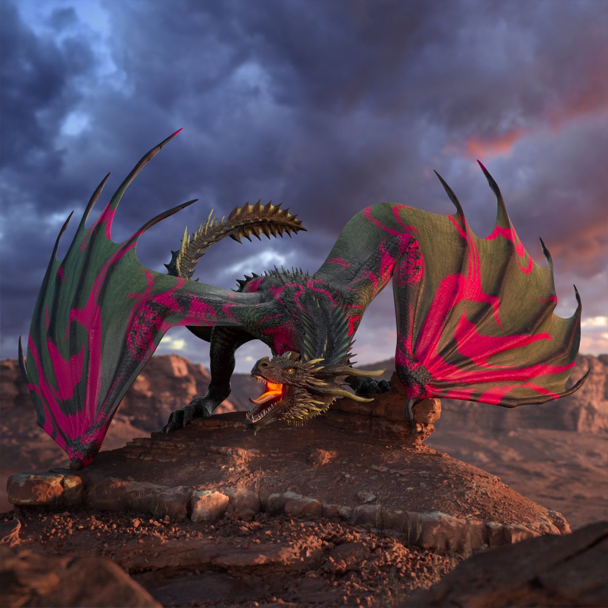drakariaworld's tweet image. THE 6TH DRAGON HAS RISEN! 🐲
Our first native Fire/Fire dragon hatched at the stroke of midnight behold its fiery might! 🔥
Let’s welcome @RonMetsas and his dragon Yanan - Lairm - Tegōñor Qogror - Primordium. 🐉
With 41 eggs still incubating and 3.5 days left in the Genesis…