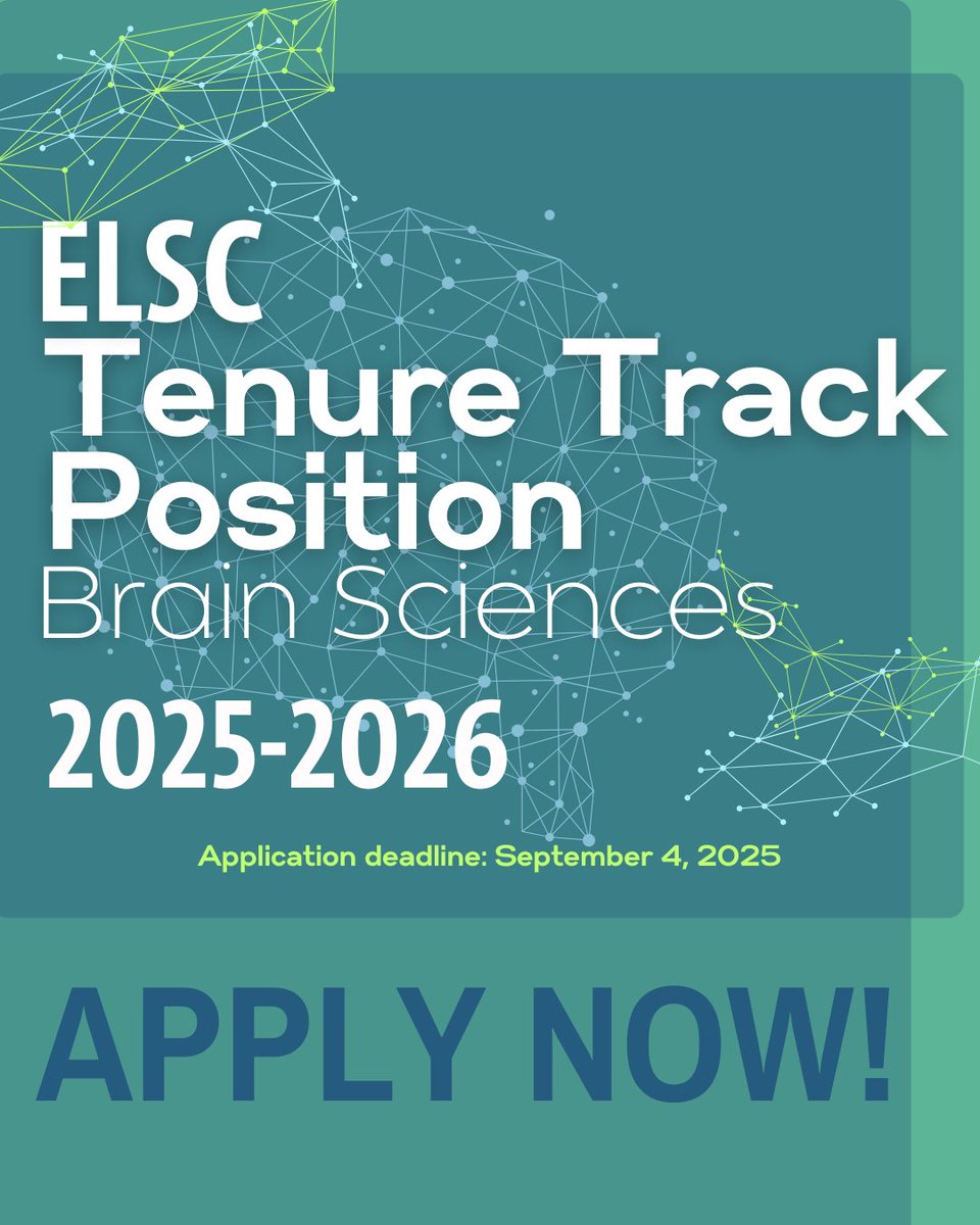 ELSC invites applications for a tenure-track faculty position in neuroscience.
We're looking for exceptional early-career scientists to lead innovative, interdisciplinary, and impactful research.
Apply Now:
lnkd.in/dBmxtGk
ttp.huji.ac.il