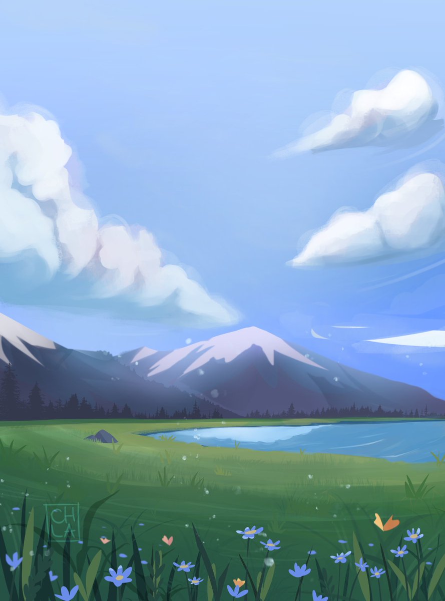 chill_art22's tweet image. This started as a cloud practice drawing, but I kept adding more details to it until it turned into a whole piece βοΈβ¨