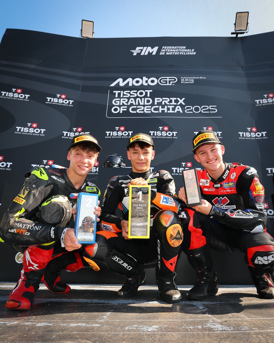 northerntalentc's tweet image. You asked, Brno race 2 delivered ๐ฅ
๐ฅ Fynn Kratochwil ๐ฉ๐ช
๐ฅ Roman Durdis ๐จ๐ฟ
๐ฅ Alessandro Binder ๐จ๐ญ
#RoadToMotoGP ๐