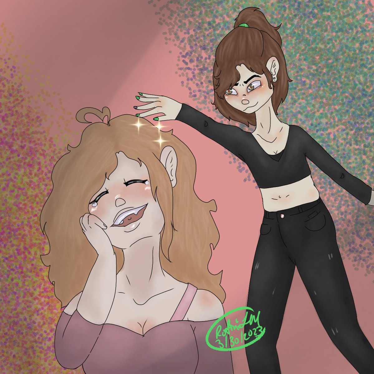 RotiniLM's tweet image. Me and the bestie, but I'll also drop a super old drawing of us. My oh my, how times change.