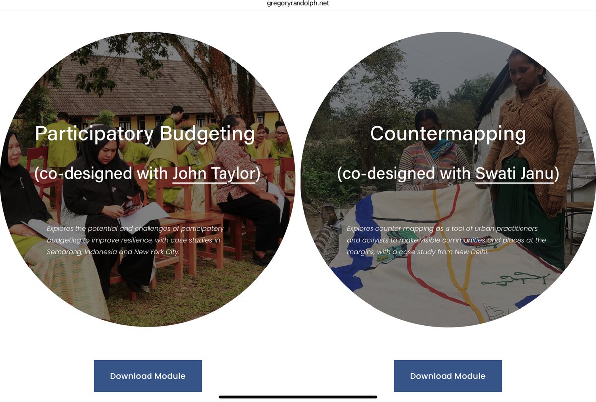 Here’s an #opensource online learning module for university teachers on #countermapping as a bottom-up tool for participatory planning: gregoryrandolph.net/teaching#learn… co-created with Greg Randolph at <a href="/GeorgiaTech/">Georgia Tech</a>. Hope it can be helpful for students, architects, geographers, activists!