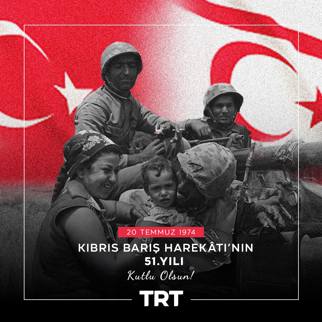 zahidsobaci's tweet image. Kuzey Kıbrıs Türk Cumhuriyeti'nin 20 Temmuz Barış ve Özgürlük Bayramı'nı tebrik ediyorum.
Kıbrıs Türkü'nün varoluş mücadelesinde bir dönüm noktası olan #KıbrısBarışHarekatı'nın 51. yılında; aziz şehitlerimizi rahmetle, kahraman gazilerimizi minnetle yâd ediyorum.