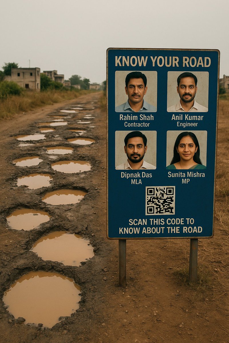 Day 10 of asking the government to put these banners on every road.

We demand Transparency.
We demand Accountability.

#KnowYourRoad