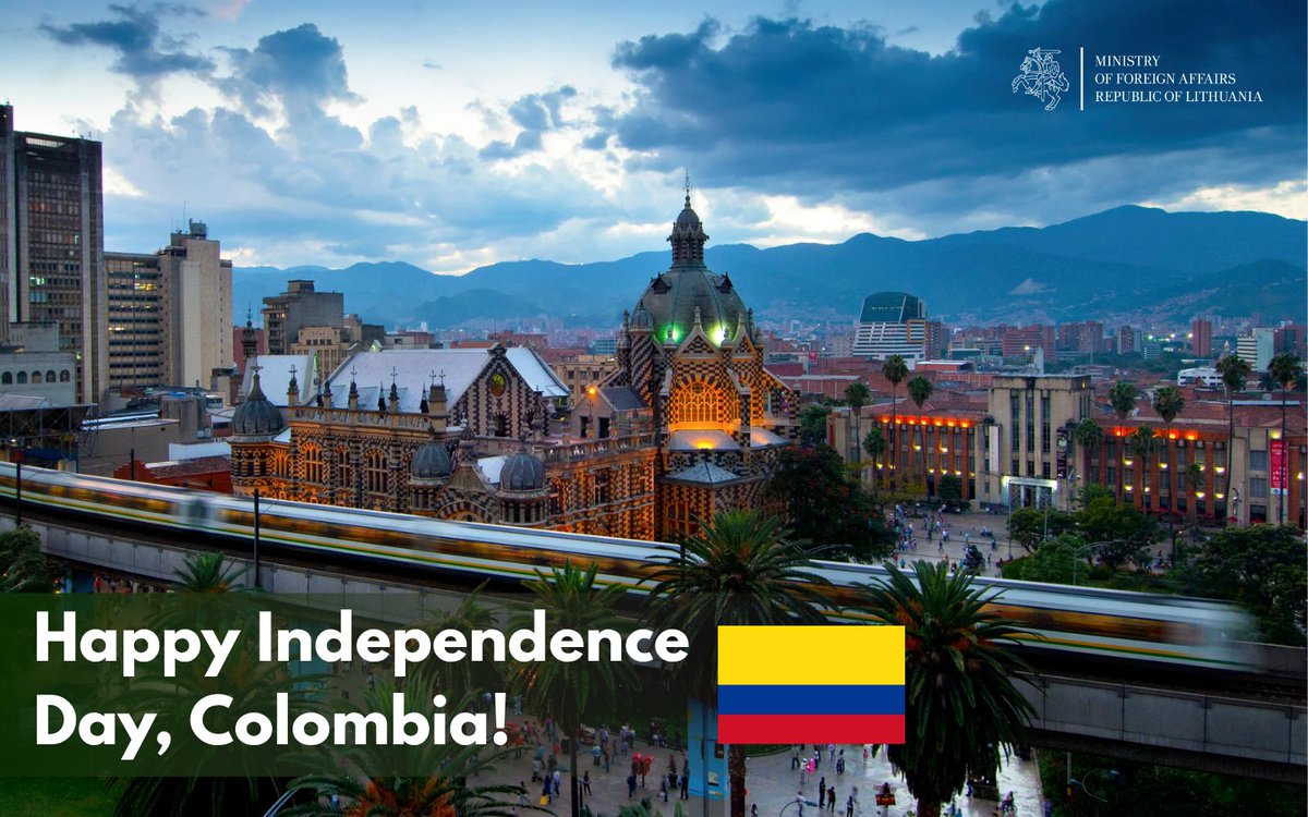 LithuaniaMFA's tweet image. Feliz Día de la #Independencia para Colombia.
¡Les deseamos paz, prosperidad y muchos éxitos!
