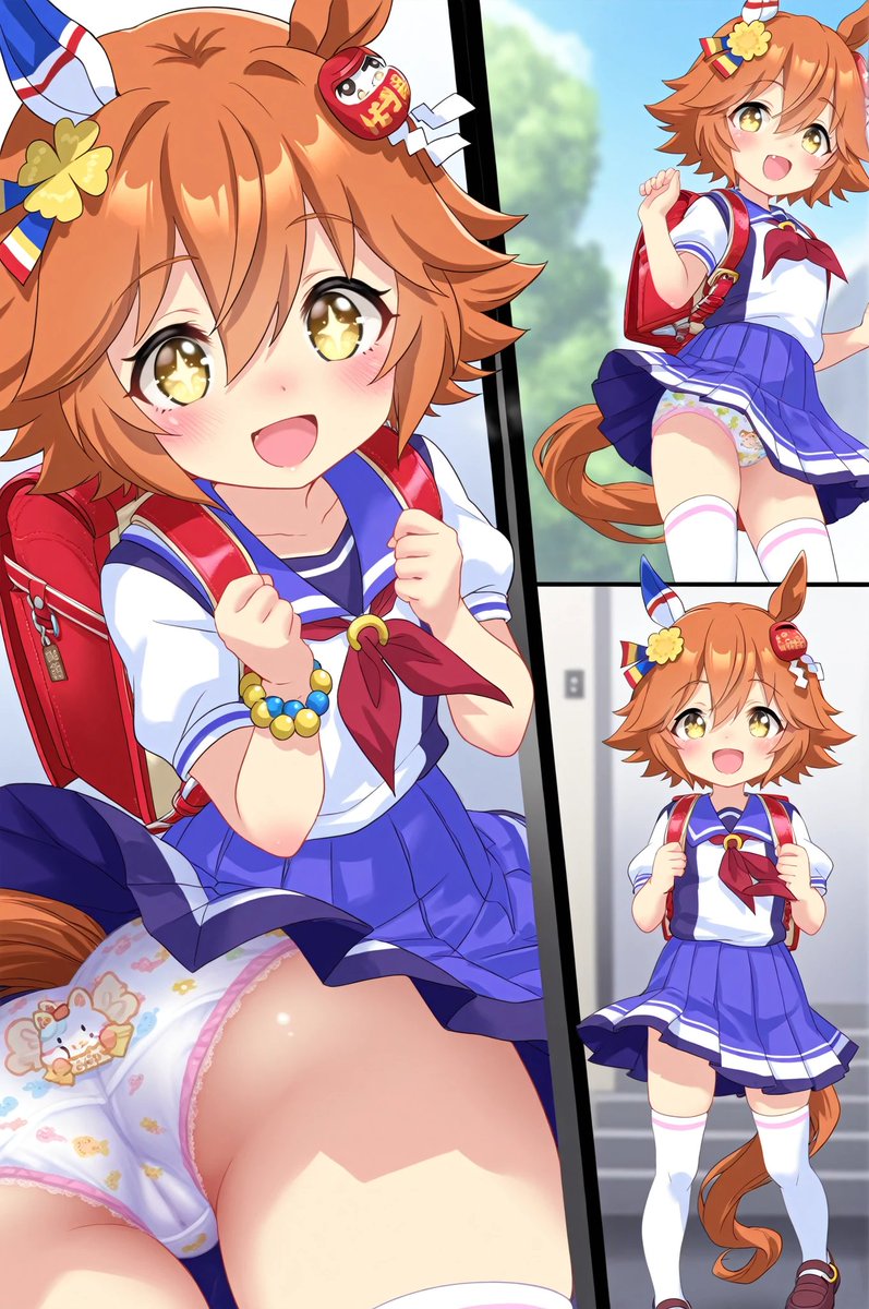 sanpowin's tweet photo. 第51弾はマチカネフクキタルちゃん
開運のお守りをあげるって声かけたらすぐモデルを承諾してくれました！ https://t.co/MfsL3rerw5