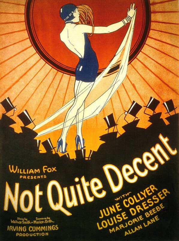 A poster for Not Quite Decent (1929).