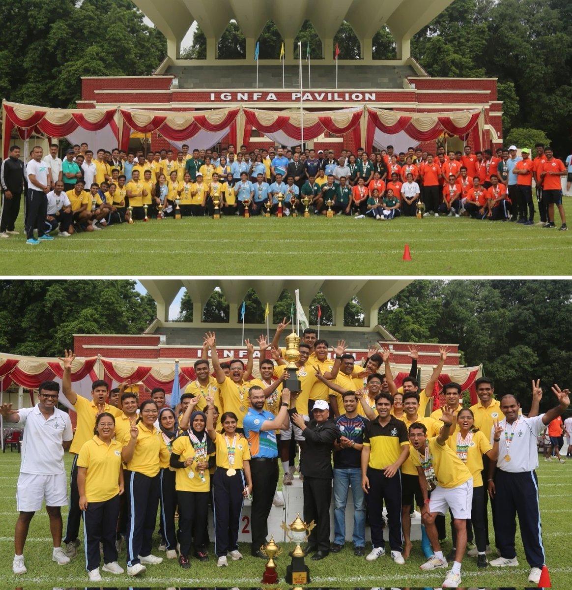 IGNFA_GoI's tweet image. Fit #Foresters for a Healthy #Environment 

#Olympic bronze medalists Sh. Swapnil Kusale @KusaleSwapnil &amp;amp; #AsianGames Gold Medalist Sh. Akhil Sheoran @AkhhiiChenu were the distinguished Guests of Honour as the Sports Meet 2025 came to a closing @IGNFA_GoI

#FitIndia
@moefcc