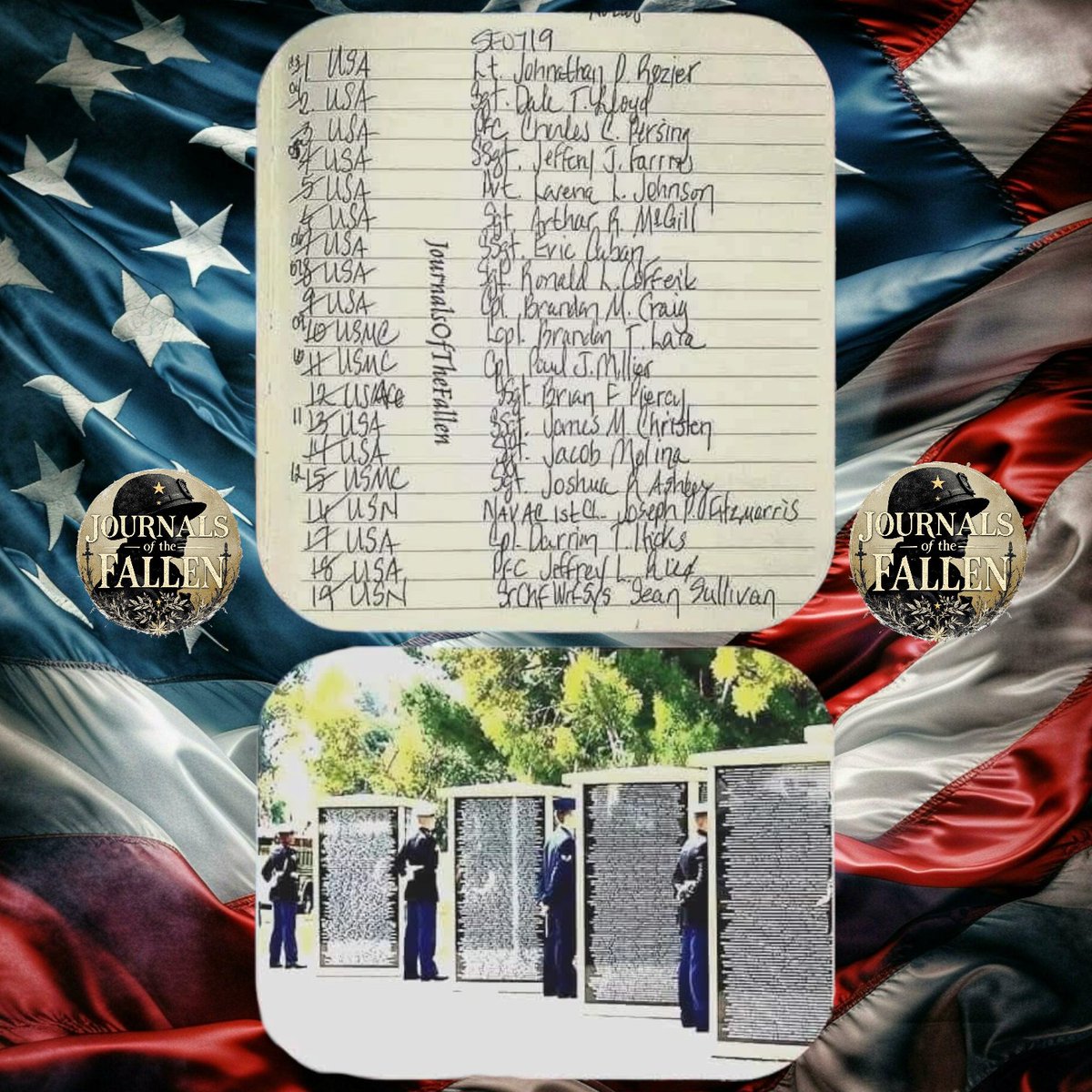 Patriots let us Honor the Fallen that gave their all on this day July 19th during the Global War On Terror . 
May they all Rest in Peace!
SemperFidelis,
ECasas 
#V1P108
#JOTF4499
#neverforgotten7052 #USA #USMC #USN  #JournalsOfTheFallenFortyFourThousand