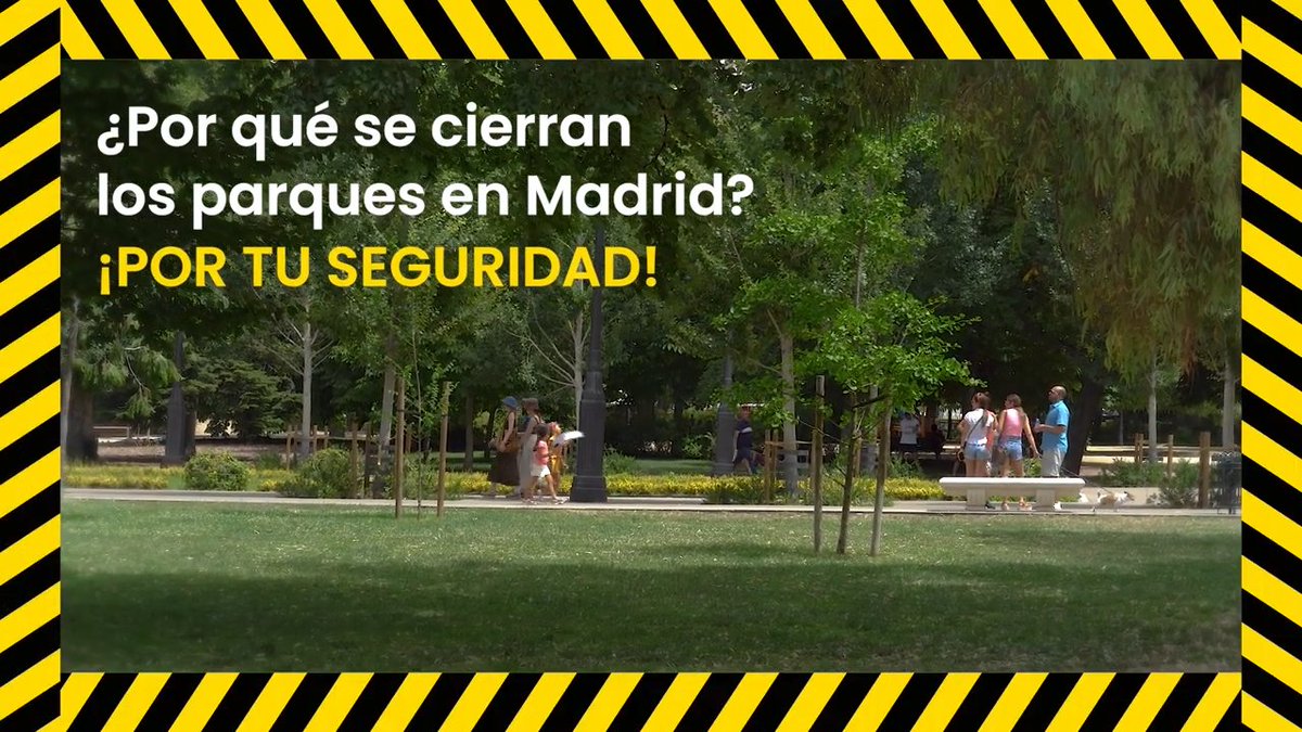 🎬 ¿Por qué se cierran los parques en Madrid? Por tu seguridad.
Gracias por tu colaboración.