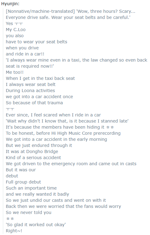 litell_johnn's tweet photo. Chat highlights: Hyunjin reveals that members actually were injured during the September 2018 car accident (250720)

Text links:
https://t.co/0Elz4OGAzC https://t.co/oF8lGD4oXj