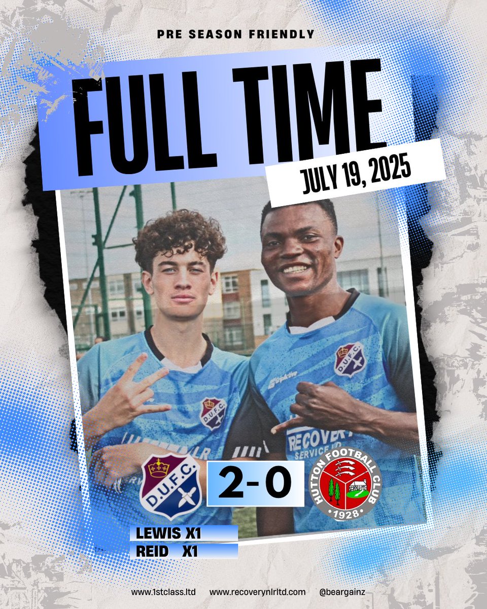 The First team with another win against a good <a href="/huttonfc/">huttonfc</a> side in yesterday’s pre season action. 

Some superb football played, new signings gelling nicely and vital mins under the belt 💪🏼

Thanks for the game Gents, best of luck with your season 🤝

#UpTheDaggers ⚔️