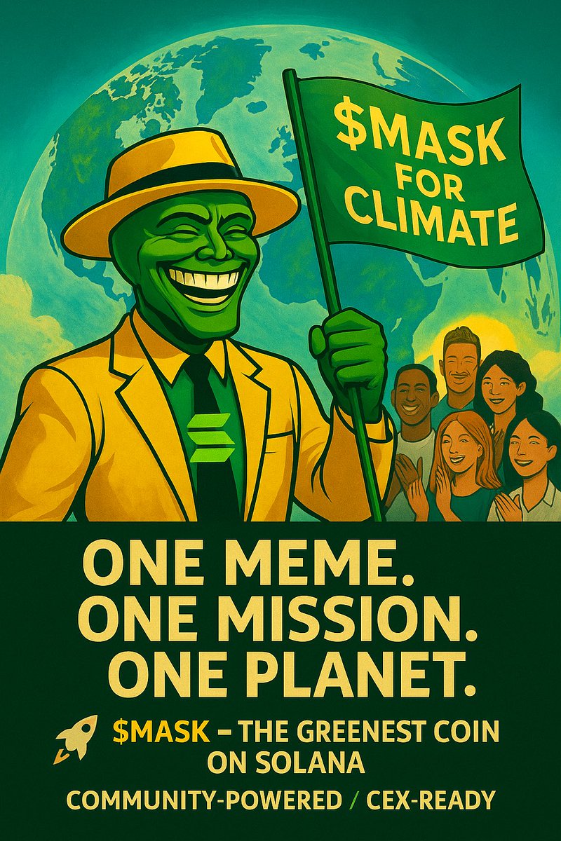 TheMaskCoinMASK's tweet photo. One Meme. One Mission. One Planet π
$MASK is the greenest coin on Solana.
β Community-Powered
π§Ύ CEX-Ready
π± Climate-Driven
Are you with us?
https://t.co/X3tfROeF9H
#MASKarmy #JoinTheMemevolution #GreenEnergy #Web3Climate https://t.co/Bbz7STgAez