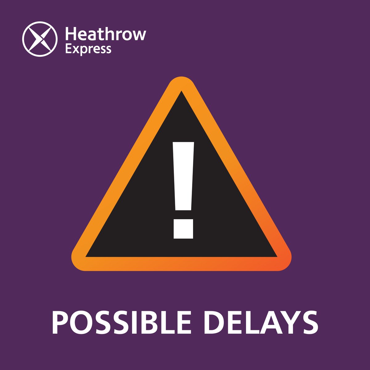HeathrowExpress's tweet image. Some Heathrow Express trains to and from Heathrow Airport are currently delayed. Please allow extra time for your journey. We apologise for any inconvenience this may cause and appreciate your understanding.