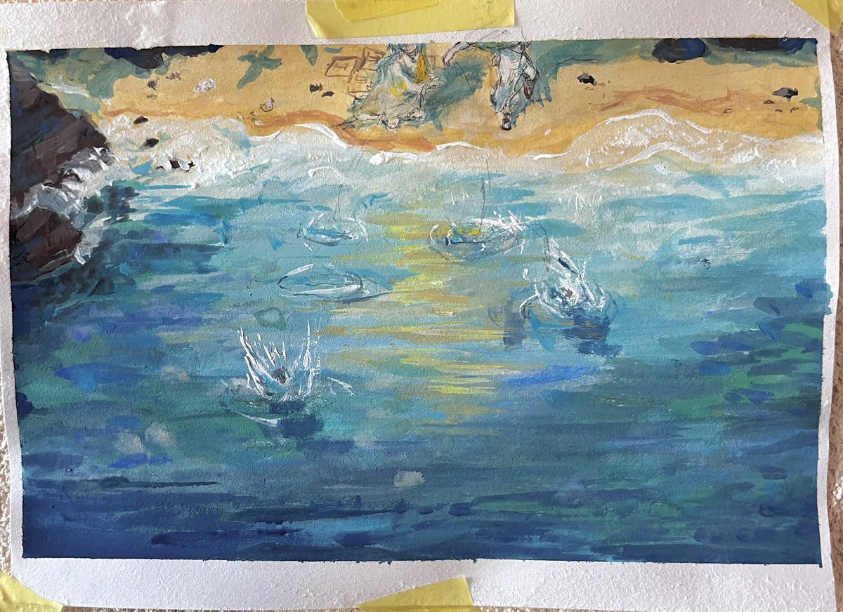 anglrf1sh's tweet image. just remembered I have this drawing taped to my wall.
The pebbles have some sort of meaning, trust me.
#Reverse1999 #37phia