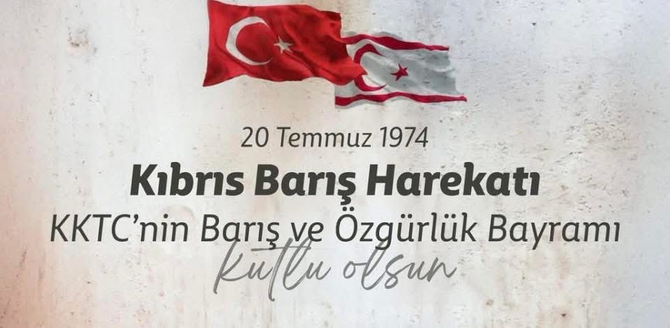 Kıbrıs Barış Harekatı’nın yıl dönümünde, şehitlerimizi rahmetle anıyor, gazilerimize şükranlarımızı sunuyoruz.

KKTC Barış ve Özgürlük Bayramı kutlu olsun. <a href="/ErsinrTatar/">Ersin Tatar</a> <a href="/kktc_bbbasin/">KKTC BAŞBAKANLIK</a>