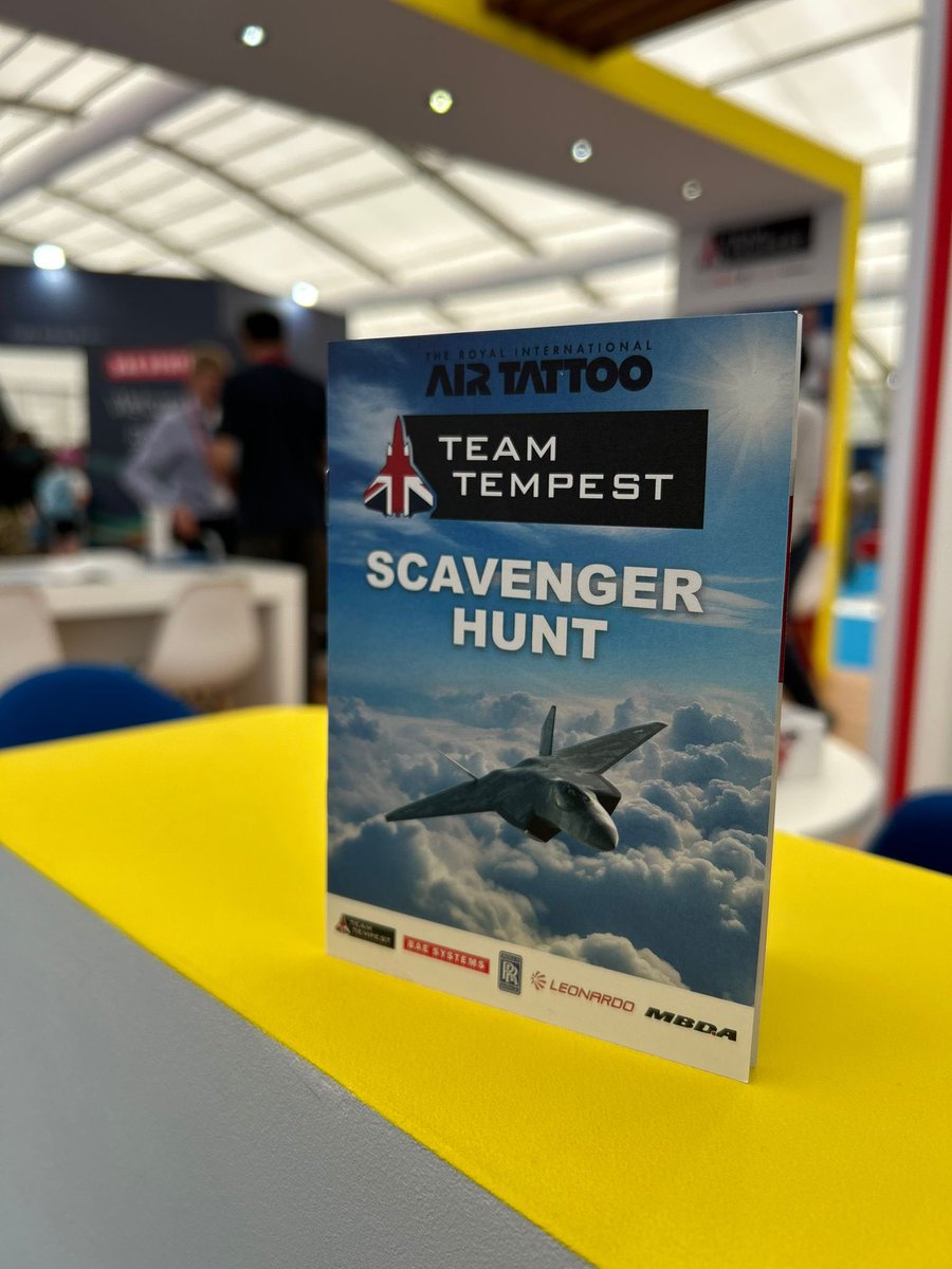 TeamTempestUK's tweet photo. Final call!
Don't miss your last chance to experience Team Tempest @airtattoo.
Try out our games and competitions and take a look at some of the exciting future tech we're developing.
#RIAT25 #TeamTempestUK #GenerationTempest #STEM https://t.co/HXh3grGQyc