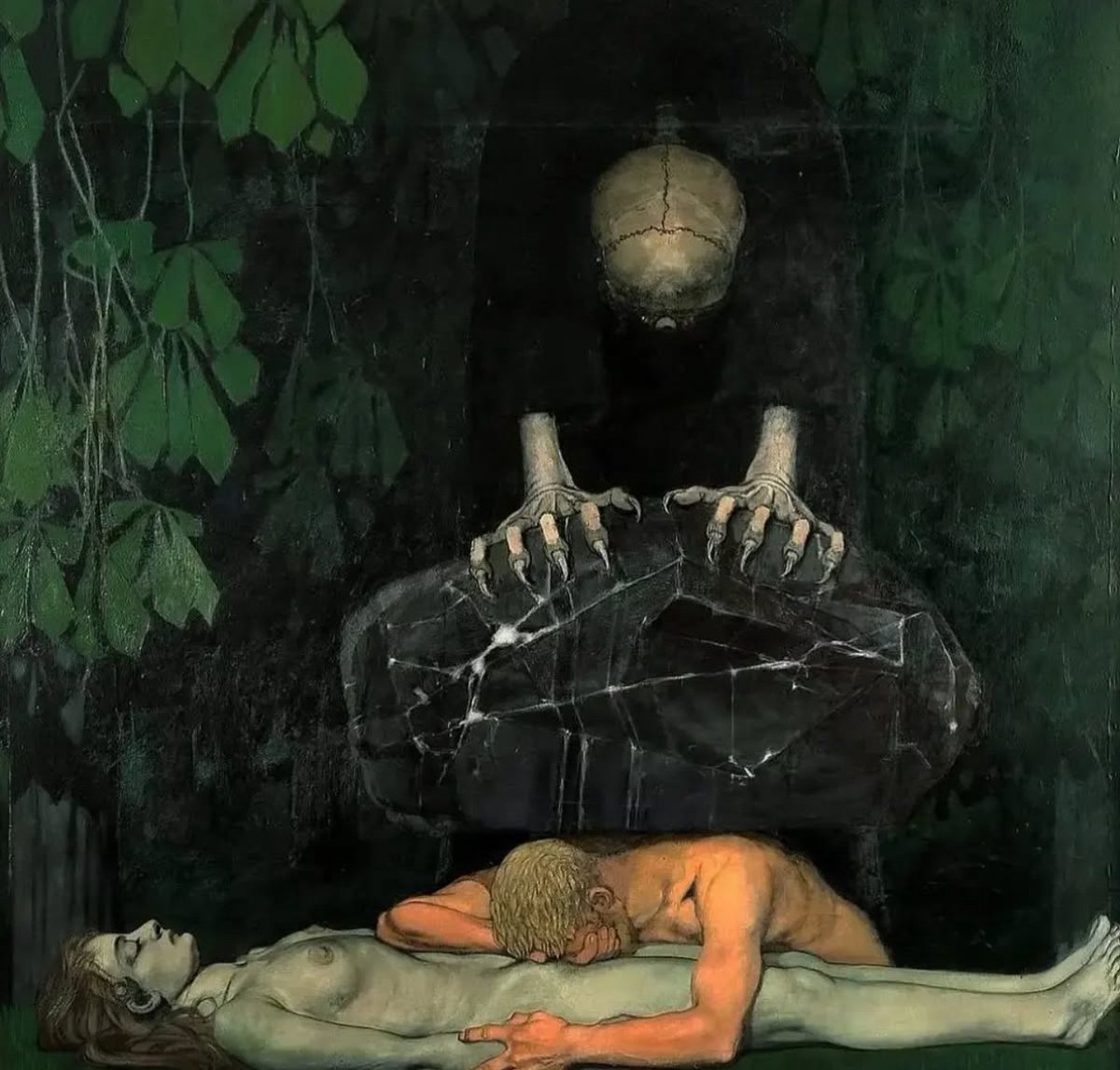 AcademiaAesthe1's tweet image. Grief. Painted by Oskar Zwintscher (1870–1916)