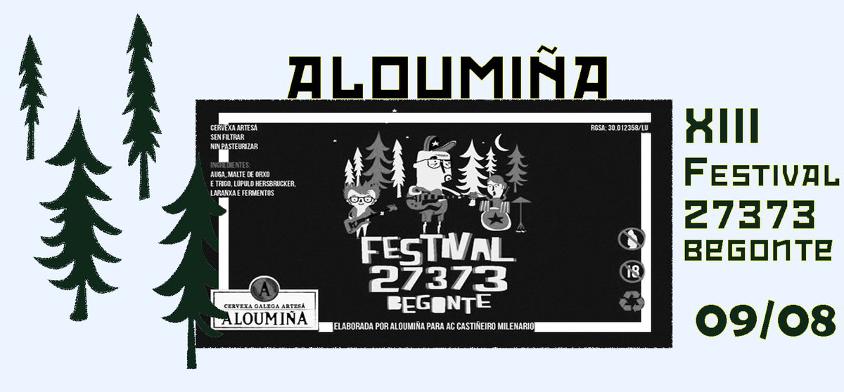 Na #SesionVermu  do #Festival27373 mesturamos a cervexa  <a href="/alouminacervexa/">Cervexa Artesá Aloumiña</a> e a música tradicional. Este ano ademais faremos a presentación dun novo membro da familia cervexeira, unha neipa de 6° cargadiña de lúpulos que a fan moi aromática e saborosa. #begonte