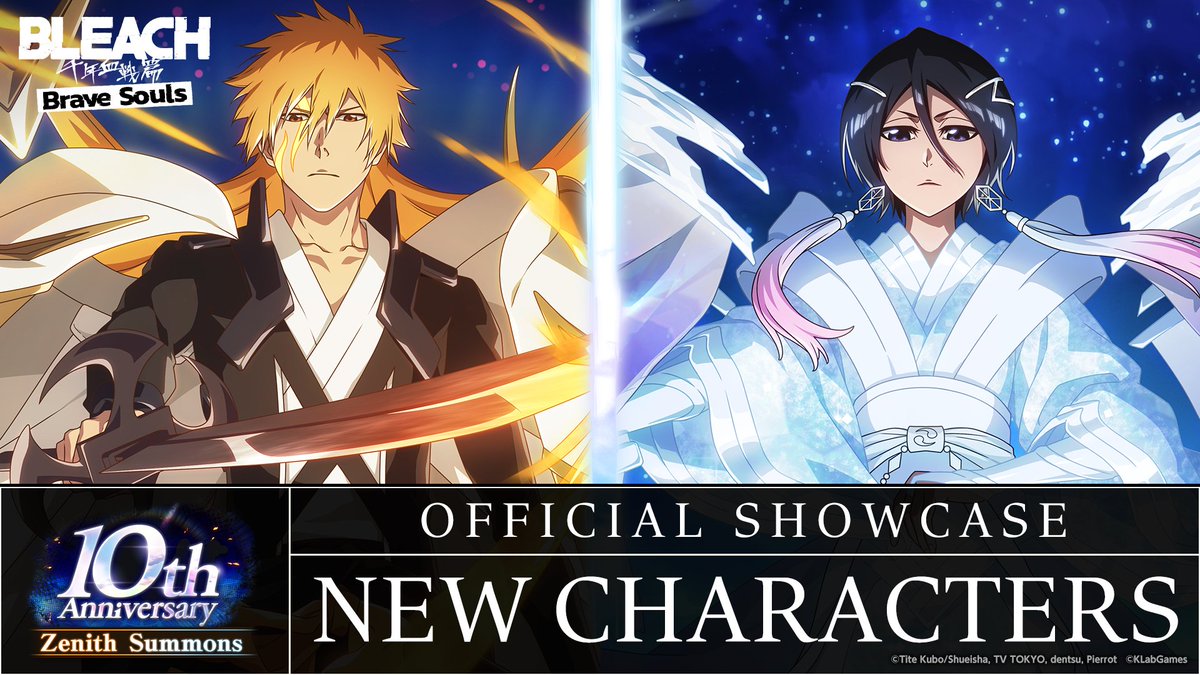 bleachbrs_en's tweet image. Here is a sneak peek at the new characters coming your way in the 10th Anniversary Zenith Summons!
Available on 7/22 JST!
Subscribe to our channel so you don&apos;t miss anything!
youtu.be/WV0gx-S01lA
#BraveSouls #BLEACH #BraveSouls10th