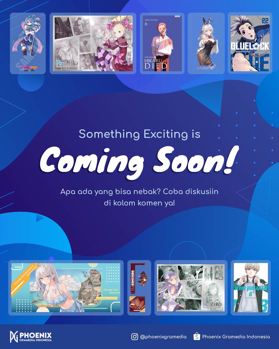 PenerbitPhoenix's tweet image. COMING SOON🔥
Ada yang bisa nebak apa yang bakal dirilis kali ini?? Coba komen di bawah!
#phoenixgramediaindonesia #pgi #phoenixgramedia