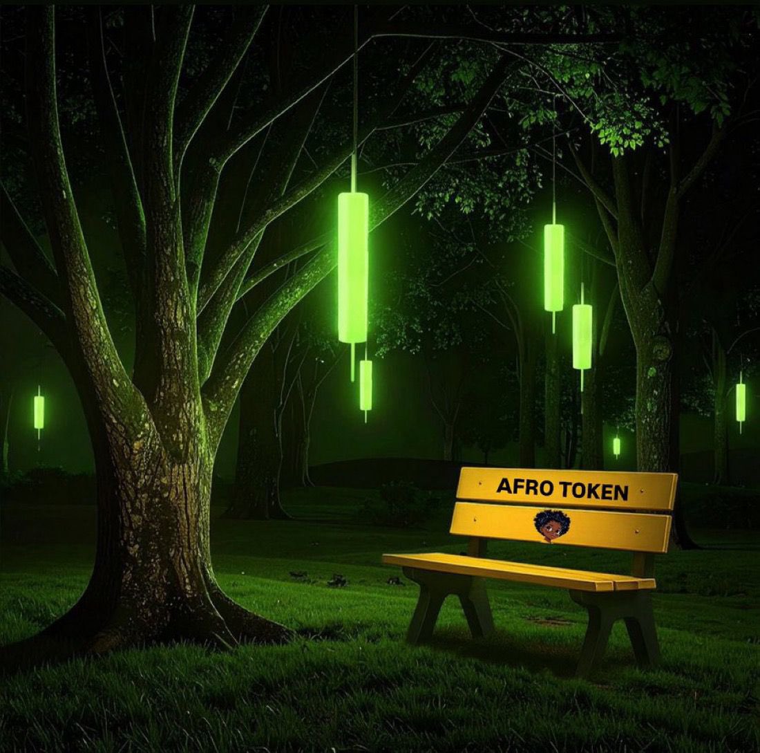 AfroTokenSUN's tweet image. Each glowing candle in this scene is a holder, each tree a believer rooted in purpose.
And that bench? a reminder that rest is sacred, but so is vision.
Hold your $AFRO jealously.