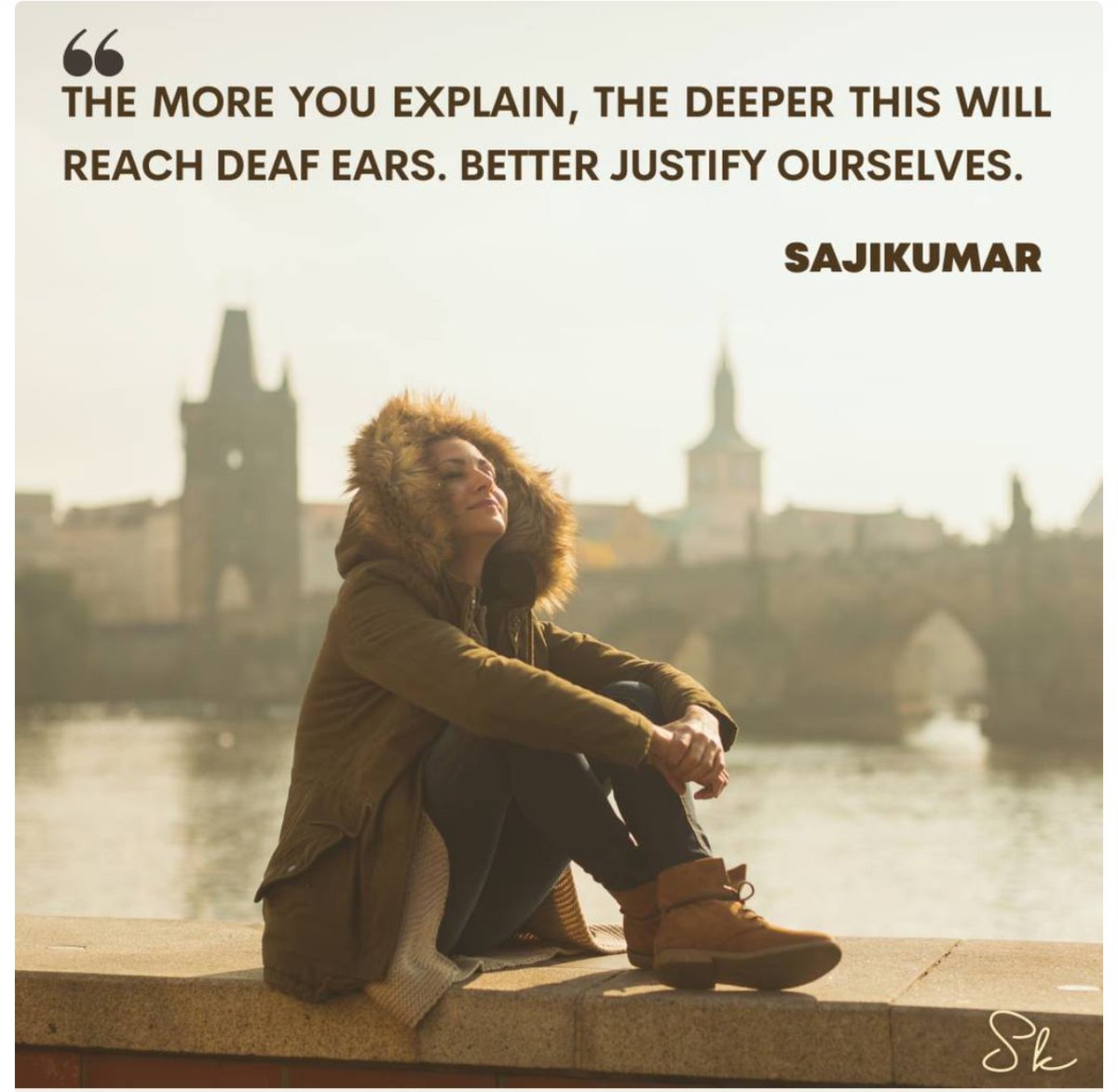 Skanauthor's tweet image. The more you explain, the more you're misunderstood.
Some ears were never meant to hear you.
— Sajikumar
For more Visit Website
Website link is in the bio.
#Sajikumar #selfrespect #sajikumarquotes #EmotionalWisdom #boundariesmatter