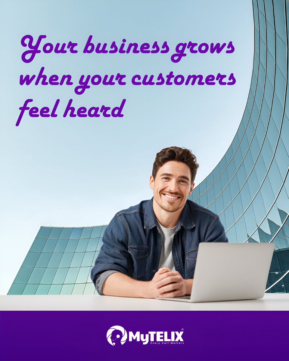 mytelix's tweet image. Your Customers Feel Valued When You Truly Listen — That’s What We Do at MyTelix!

Stop missing calls. Start making customers feel important.

#CustomerFirst #CustomerEngagement #ListenToGrow #MyTelix
