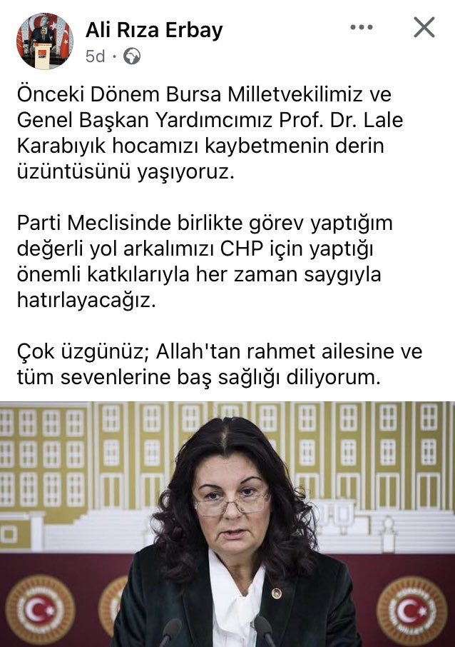 Çok üzgünüm. Allah rahmet eylesin.