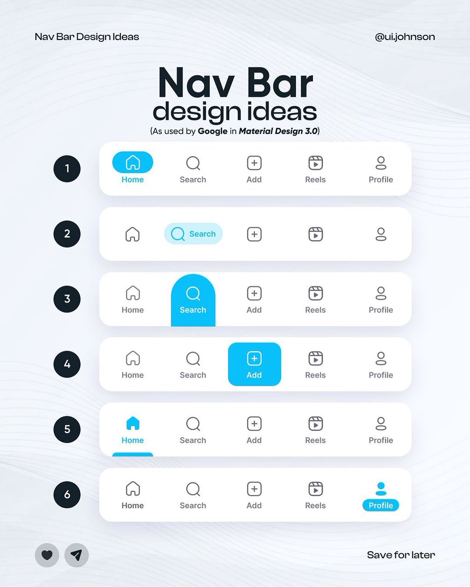 UiSavior's tweet image. Explore these innovative Nav Bar concepts!