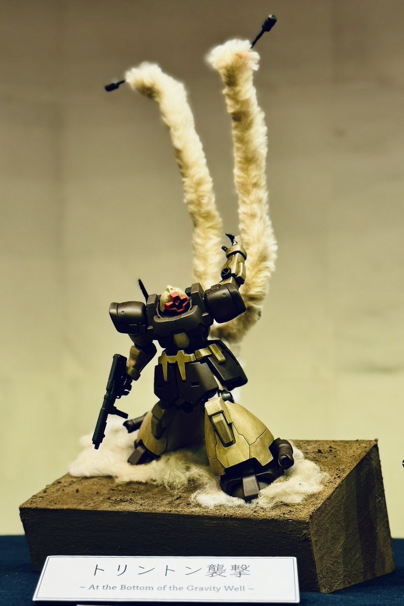 taka33shira33's tweet image. #NIPCOM
ガンダムUC 0096 コンペ
―それは、可能性の獣。 It's a beast of possibility
第16位をいただきました🤭
(ニプコム16回目にちなんでw)
タイトル
「トリントン襲撃」
ep4のドムトローペンがシュツルムファウストを投げ上げて
ホバーで突入するところを再現してみました☺️…
