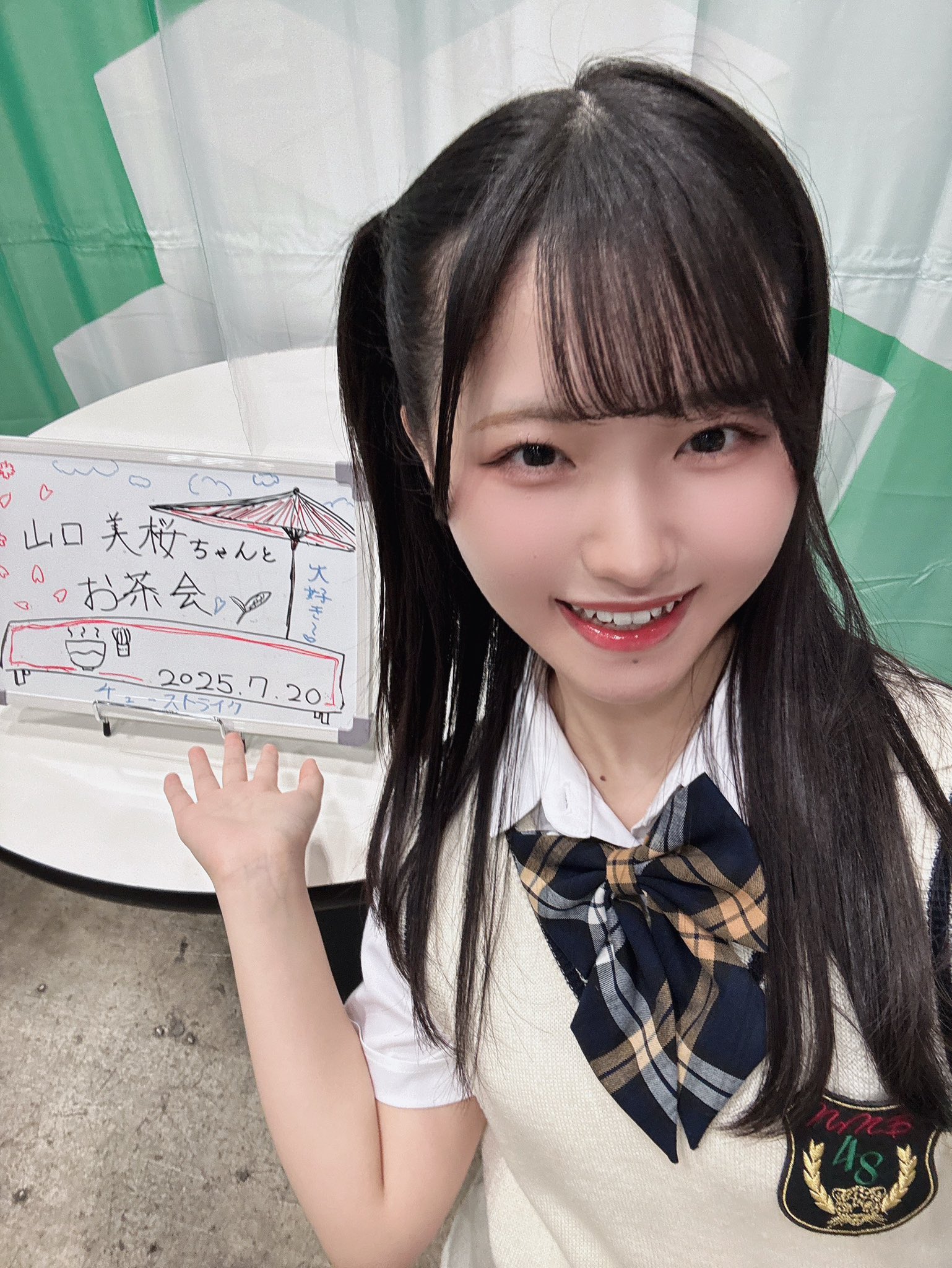 NMB48 山口美桜 直筆サイン入り生写真 14周年 NMB48 山口美桜 14周年ライブ直筆生写真