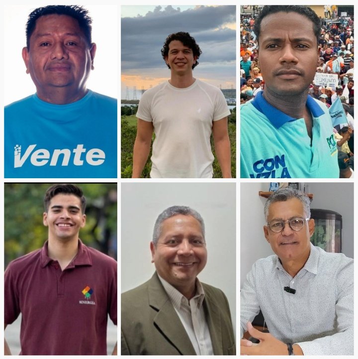 TAMARA_SUJU's tweet photo. #Venezuela: 🆘. son aproximadamente  15 los detenidos está semana que termina. Se conocen algunos nombres y otros no, porque las familias tienen terror de denunciar.

Estos son 6 de los presos politicos detenidos en el transcurso de los últimos días cuyo paradero se desconoce:

* Luis José Magallanes, detenido el 06/07/25. Coordinador estadal de @VenteVenezuela en Yaracuy

 *Rodrigo Pérez, detenido el 07/07/25 coordinador de comunicaciones de @VenteVenezuela
regional, estado Bolívar.

*Yandir Loggiudice, detenido el 14/07/25, Secretario General del Partido Centro Democratico 

*Simón Bolívar, detenido el 18/07/25, Consejero Universitario de la FCU de la Universidad Central de Venezuela @FCU_UCVe

 *Fernando Serrano, detenido el 18/07/25
histórico dirigente sindical de CVG-Venalum en Guayana

*Manuel Enrique Ferreira, detenido el 19/07/25
jefe del Comando @ConVzlaComando en el estado Lara.