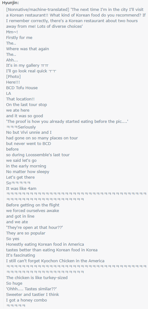litell_johnn's tweet image. Chat highlights: Korean food in America makes a lasting impression on Hyunjin (250720)
Text links:
reddit.com/r/LOONA/commen…