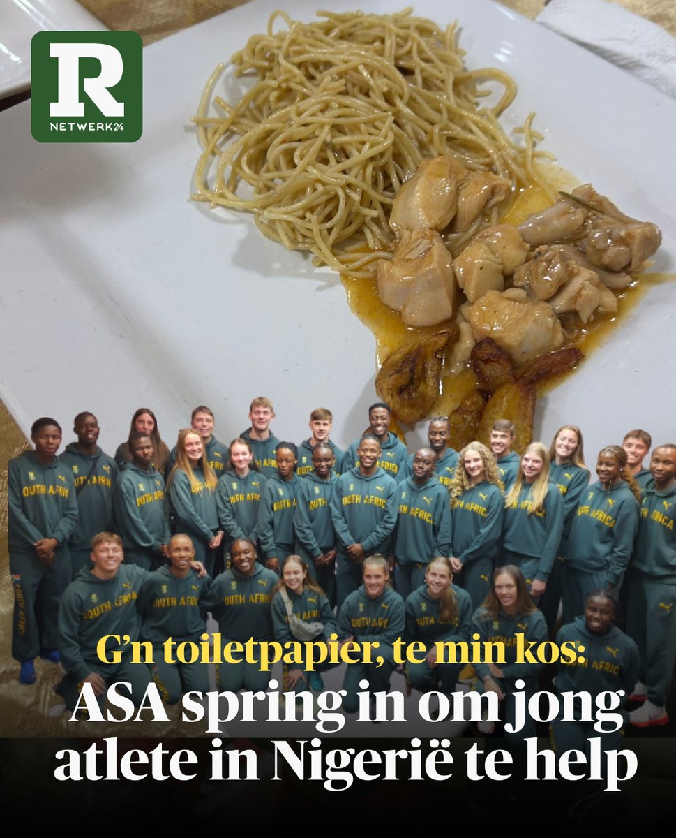 RapportSA's tweet image. Atletiek Suid-Afrika (ASA) moes dié week in Nigerië tot die redding kom van sy 70 atlete by die Afrika-kampioenskapsbyeenkoms vir juniors, weens ontoereikende geriewe in die atletedorp in Pakuro.
Lees meer deur die skakel in ons bio.