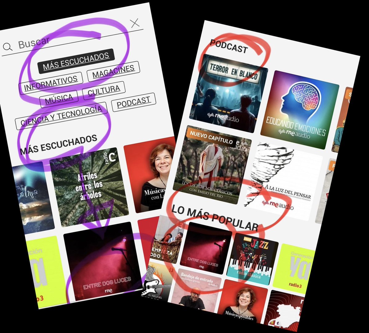 📻🎶Entre dos luces termina temporada entre los programas “más escuchados” y “más populares” de RNE-Audio. Gracias por hacerlo posible. 1192 madrugadas,  2476 podcasts, que ahí  quedan, dedicados a “la cultura con los pies en el suelo”. Lo nuestro es para siempre, yatusabes.❤️