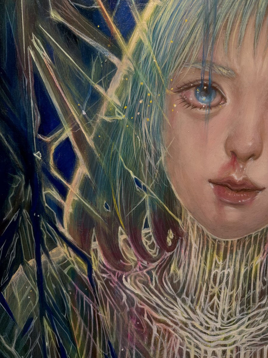 yasuHejira's tweet image. 佐々木ゆかさんの個展へ
作品が発するキラキラのパワーを浴びて元気が出る感じです
明日までなので、お見逃しなく
佐々木ゆか展「視線」-自意識過剰なワタシタチ-
⚫︎会期7/16(水)-7/21(月・祝)
⚫︎時間10:00-18:00最終日は16:30迄
⚫︎会場 らいらっく・ぎゃらりい