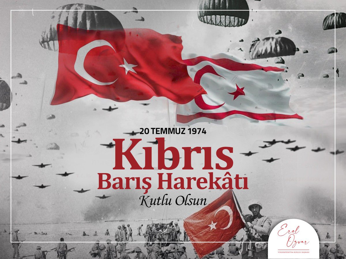 erolozvar's tweet image. Kıbrıs Barış Harekâtı’nın 51. yıl dönümünde aziz şehitlerimizi rahmetle, kahraman gazilerimizi şükranla anıyorum. Kuzey Kıbrıs Türk Cumhuriyeti’nin Barış ve Özgürlük Bayramı kutlu olsun.
#KıbrısBarışHarekatı
#KKTC
