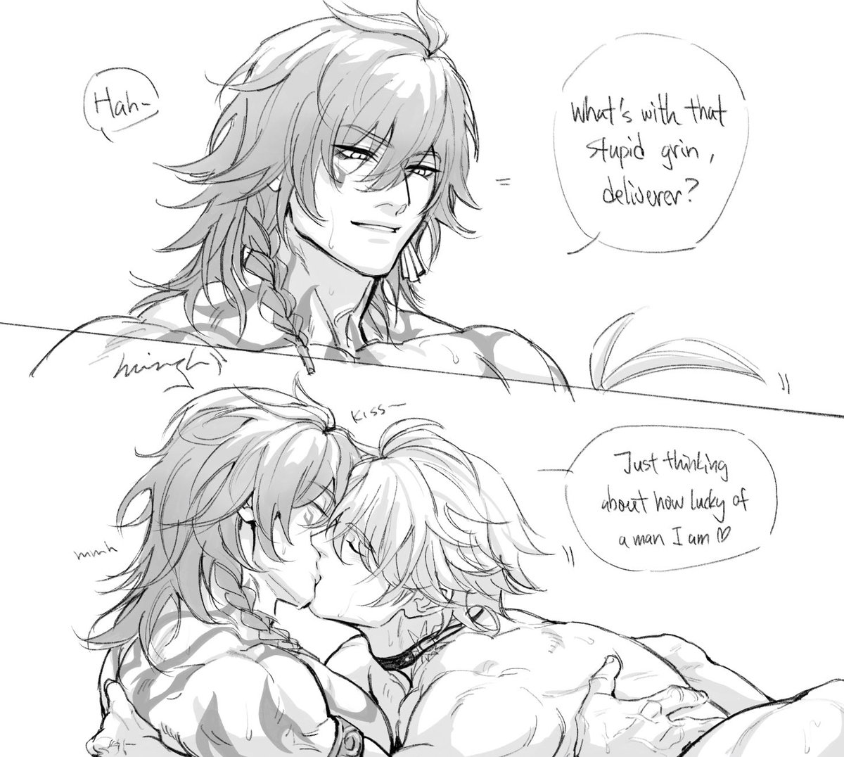 Their little moment of happiness that the prince also cherishes, as many times as he is able to

#phaidei #厄敌 #ファイモス