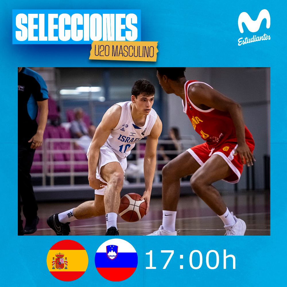 MovistarEstu's tweet image. 𝗖𝗔𝗡𝗧𝗘𝗥𝗔 | La #U20 de 🇪🇸 hoy a por la 7ª posición del EuroBasket 💪
🇪🇸🆚🇸🇮
⏰ 17:00h
📺 YouTube FIBA
