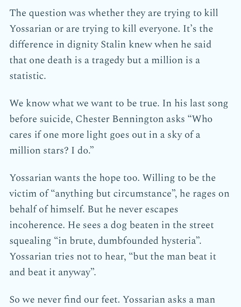 GMonaghan1998's tweet image. This week’s PL, trying to explain why I love Catch-22 so much. Brute, dumbfounded hysteria.