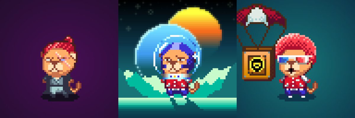 PixeLionsDAO's tweet image. 📣 New #pixeLions sales! 📣
👉#1486, Rank 3774, 55 $bLUNA
👉#3485, Rank 2007, 55 $bLUNA
👉#3460, Rank 2023, 60 $bLUNA