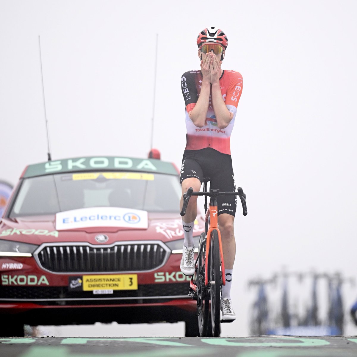 GeraintThomas86's tweet image. So happy for @ThymenArensman. What a ride mate 🙌 The whole team deserved that. Seven stages to go, we’ll keep hunting 👌 #TDF2025