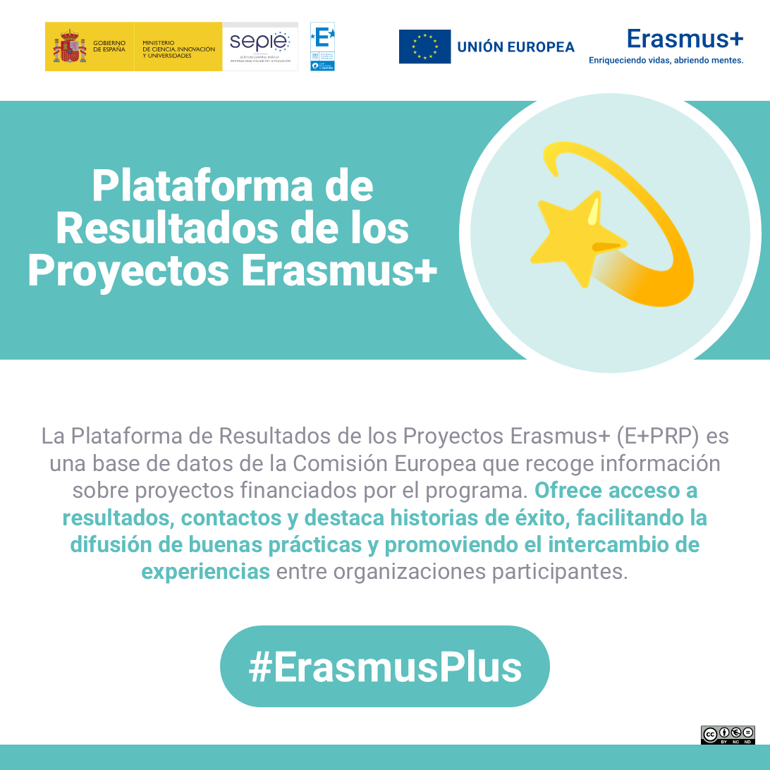 La plataforma de resultados de los proyectos Erasmus+ es una base de datos de la Comisión Europea que recoge información sobre proyectos financiados por el programa.