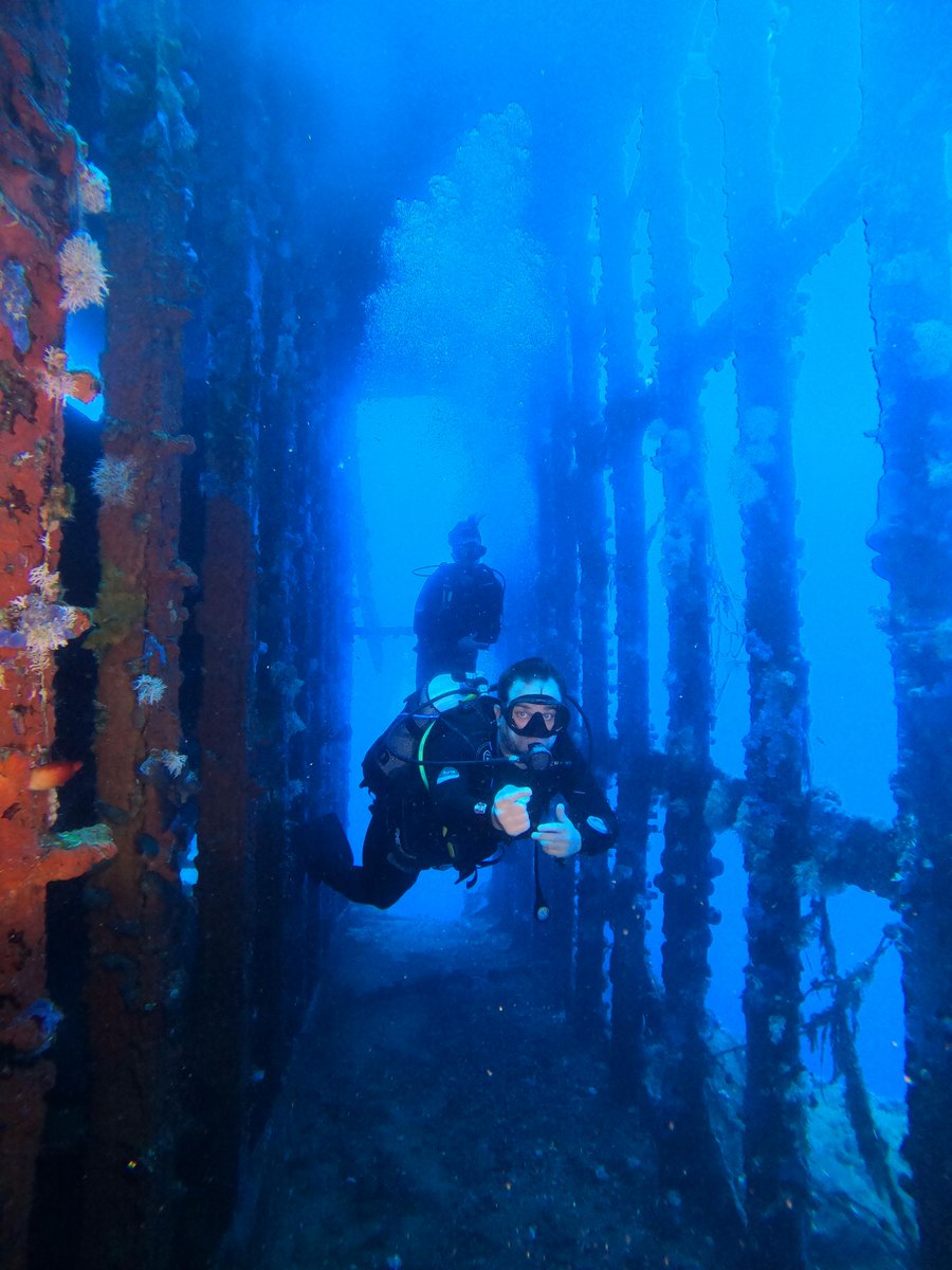 Diving the Patris shipwreck.