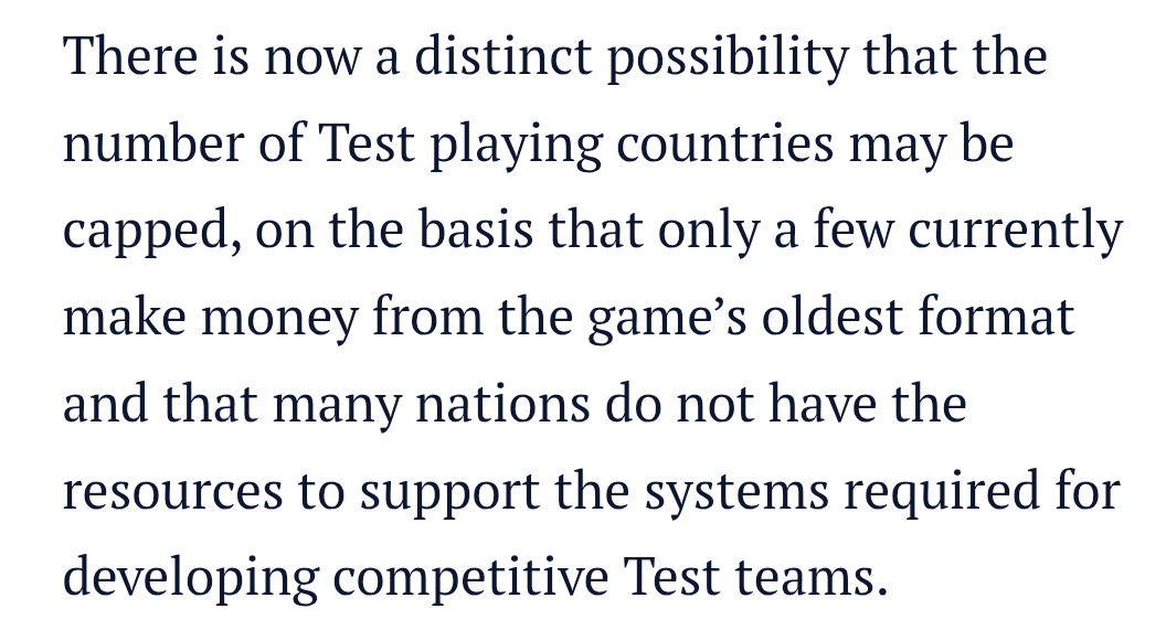 The big 3 have 0 interest in the longevity of Test Cricket. Self-interest wins again.