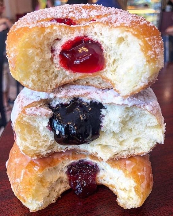 Jam filled donuts