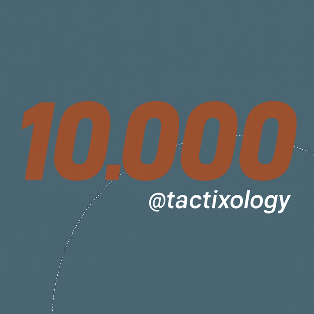 tactixology's tweet image. Passed 10.000 followers ❤️ Thanks to each & every one of you, for your support, feeeback and inspiration!