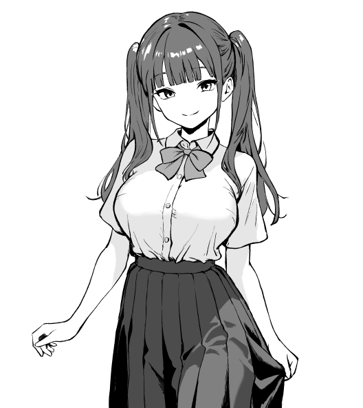 スカート長めにしてみる