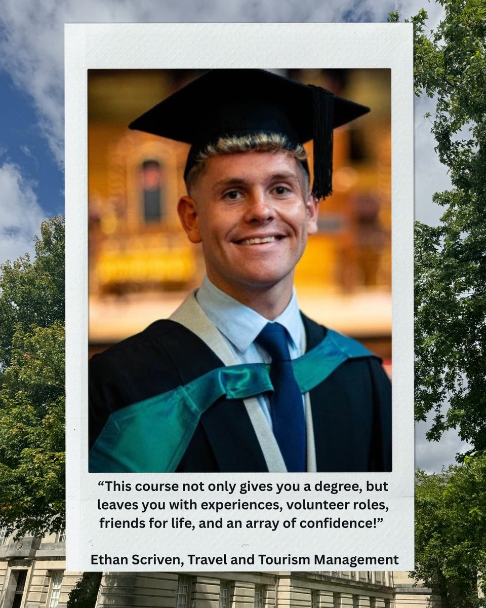 UWTSD's tweet image. Ethan Scriven’s journey to a first-class degree in International Travel & Tourism Management is inspiring.
From rethinking his future during the pandemic to speaking on an international panel in Sardinia, Ethan has grabbed every opportunity.
Full story: uwtsd.ac.uk/news/student-j…